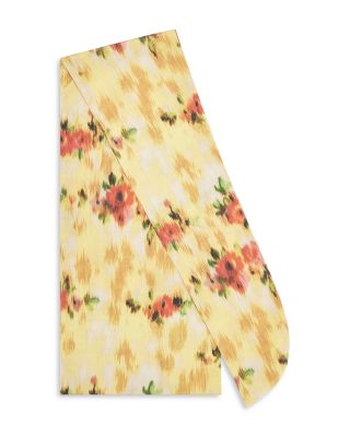 Abstract Floral Print Wrap Scarf