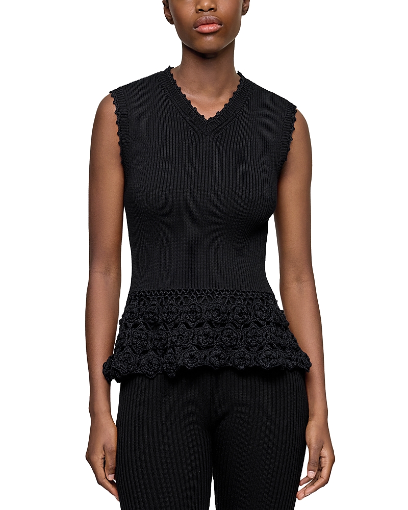 Ganni Crochet Sweater Vest