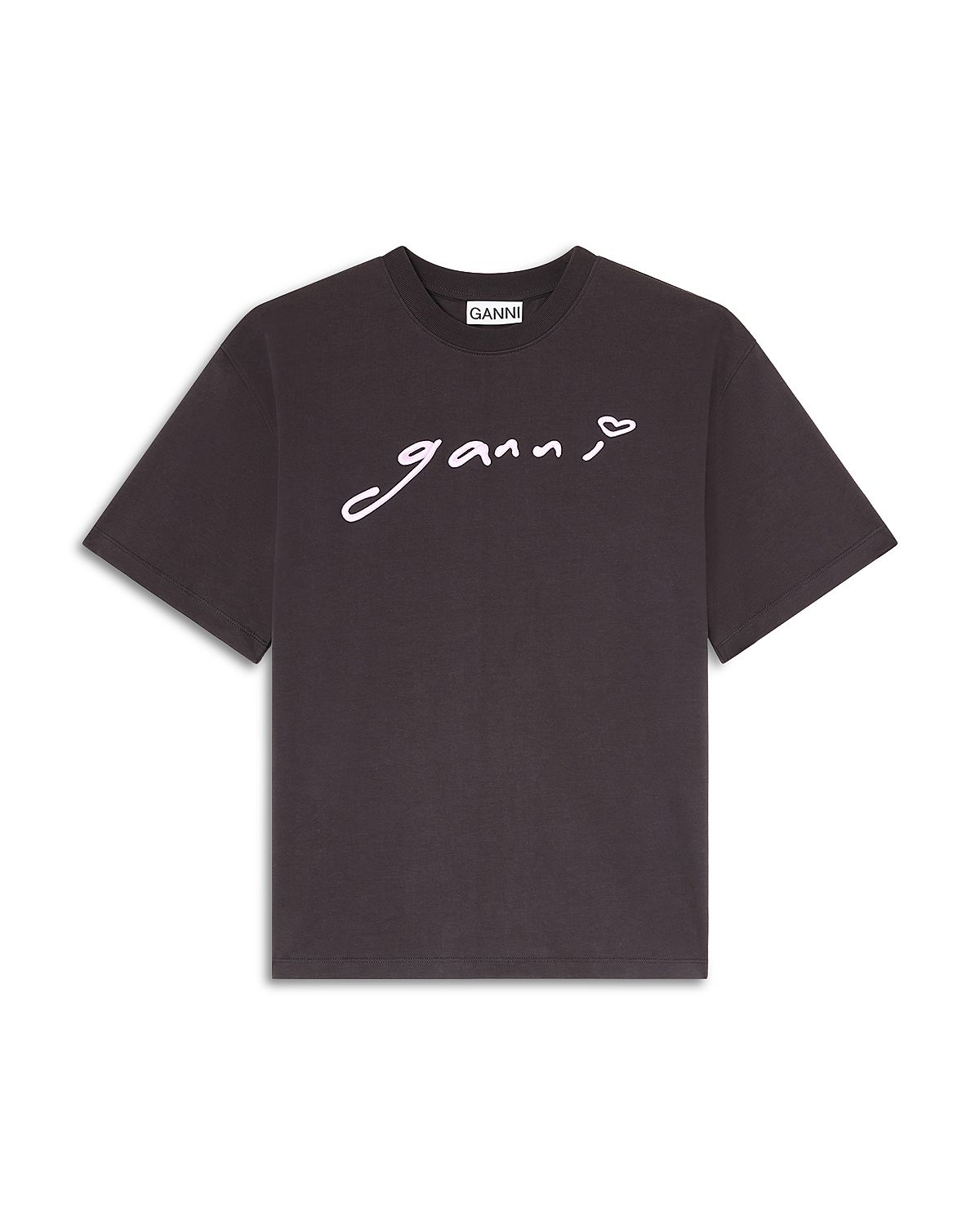 Ganni Jersey Logo Graphic Tee