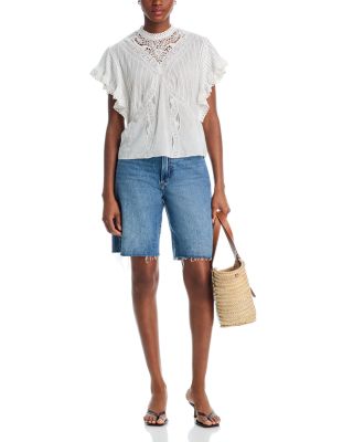 Lace Flutter Sleeve Top