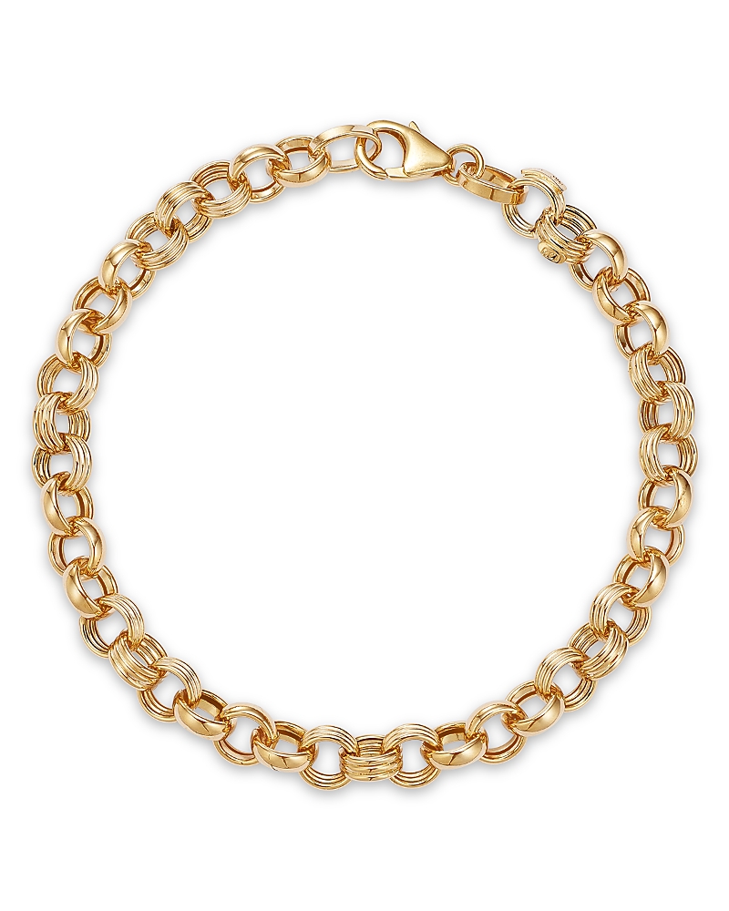 Bloomingdale's Fine Collection Blm Gold Rolo Link Bracelet in 14K Yellow Gold