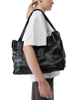 Large Woven Leather Tote