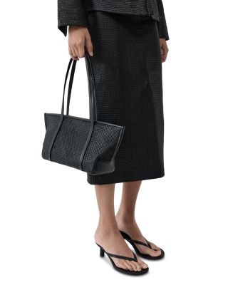 Bateau Slim Woven Leather Tote