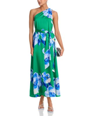 One Shoulder Satin Maxi Dress - Exclusive