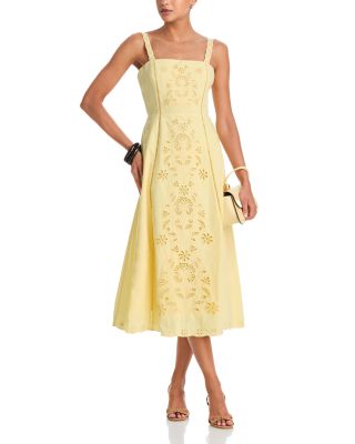 Embroidered Midi Dress - Exclusive