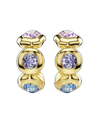 Gema Mixed Crystal Open Hoop Earrings