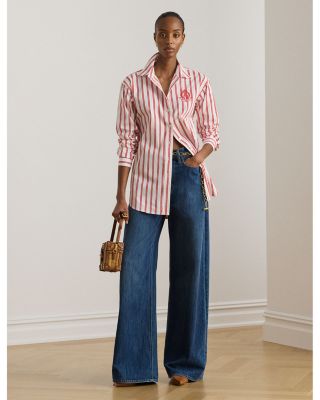 Relaxed Fit Striped Broadcloth Shirt