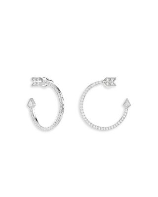 Idyllia Crystal & Cubic Zirconia Arrow Hoop Earrings