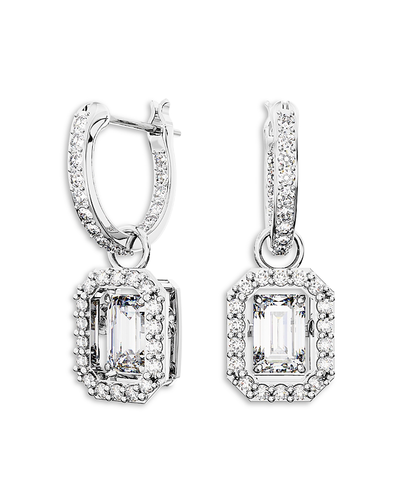 Swarovski Una Angelic Cubic Zirconia Octagon & Hoop Drop Earrings
