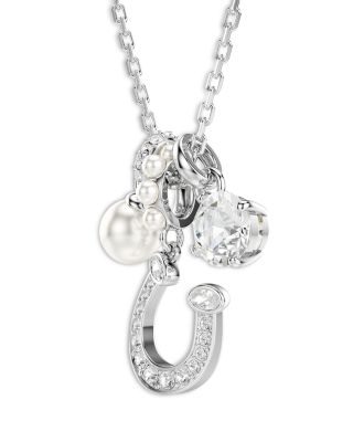 Symbolica Mixed Stone Horseshoe Multi Charm Pendant Necklace, 14.87-17.75"