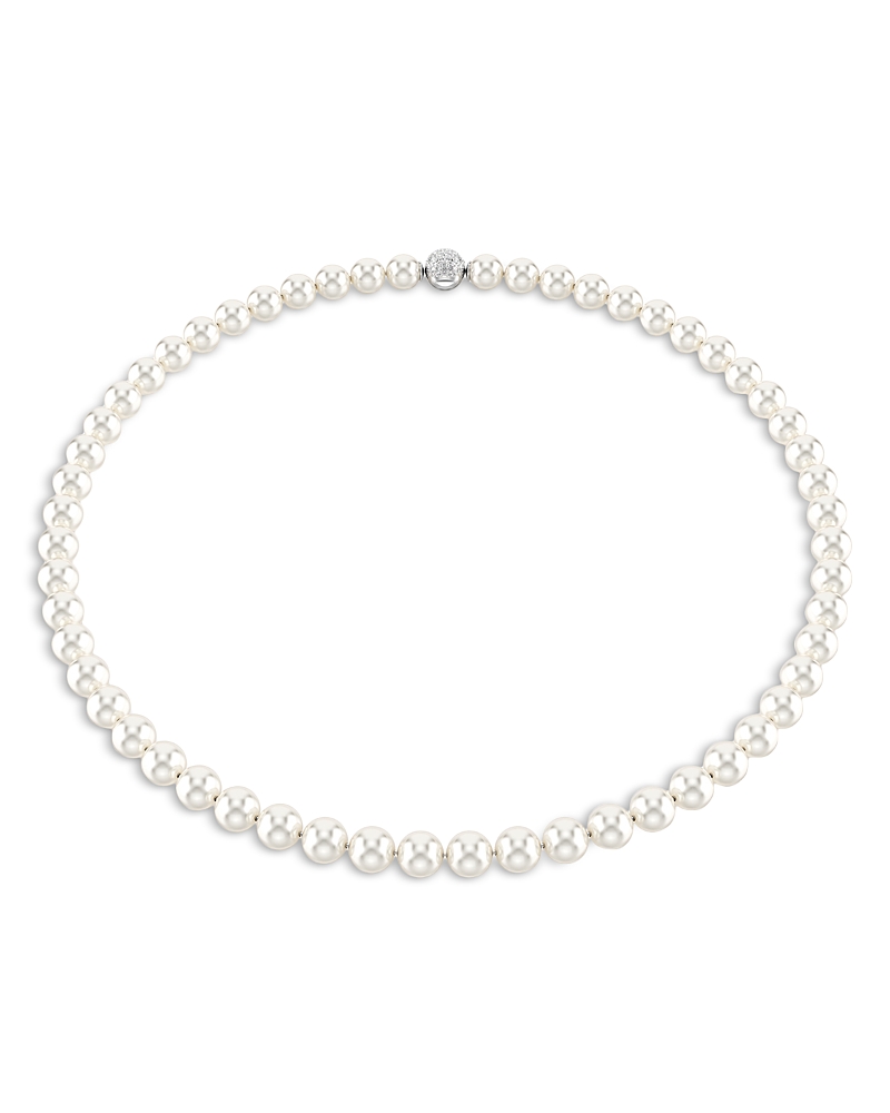 Swarovski Matrix Crystal Imitation Pearl Necklace, 15.75