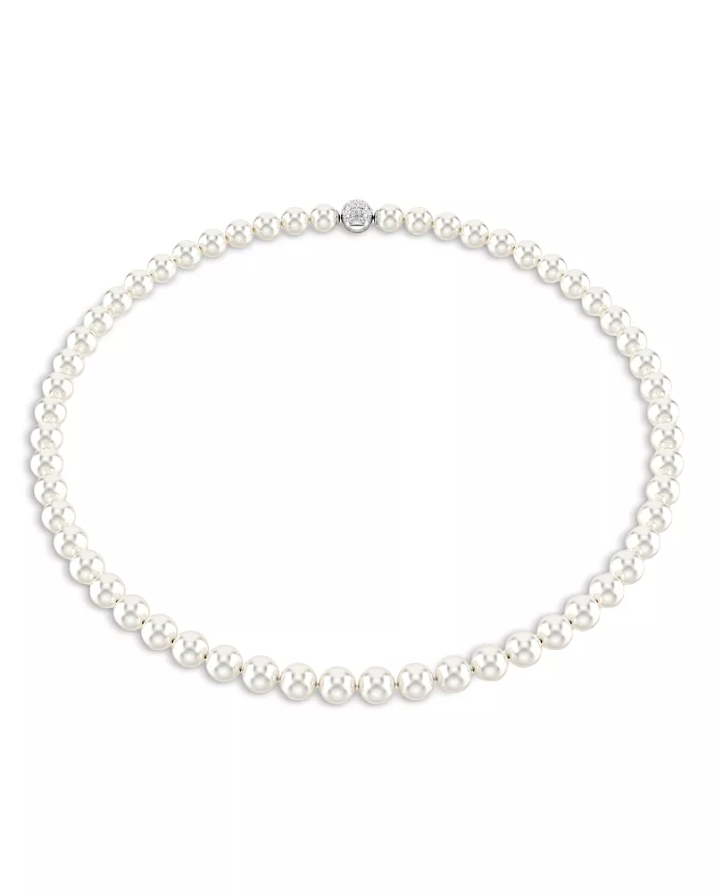 Swarovski Matrix Crystal Imitation Pearl Necklace, 15.75
