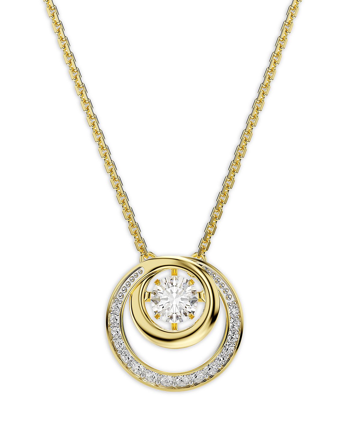 Swarovski Hyperbola Crystal Circular Pendant Necklace, 14.87-17.75