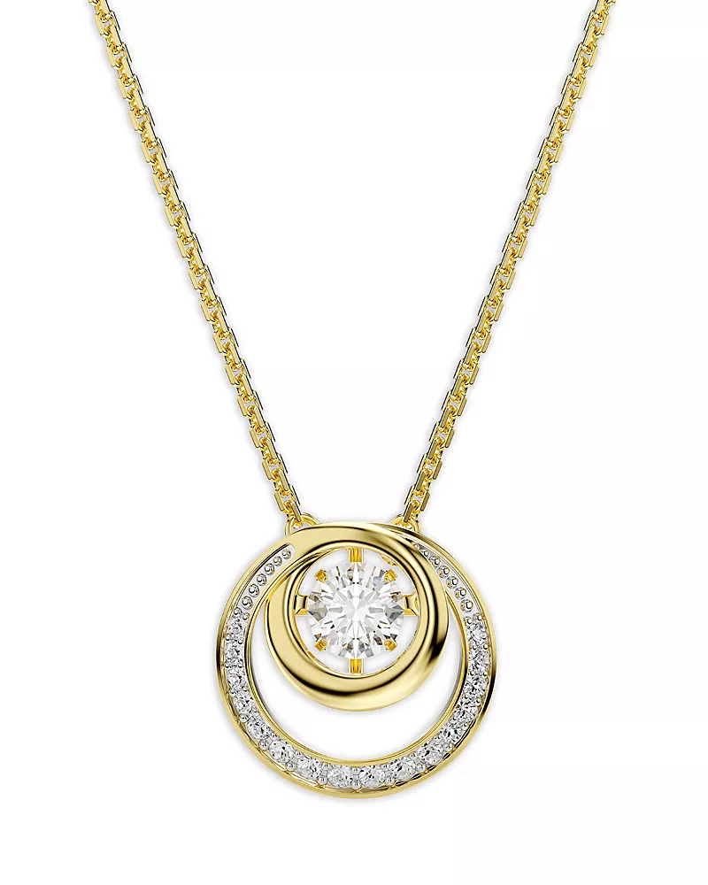 Swarovski Hyperbola Crystal Circular Pendant Necklace, 14.87-17.75