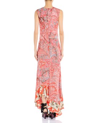 Ruffled Hem Long Sleeveless Dress