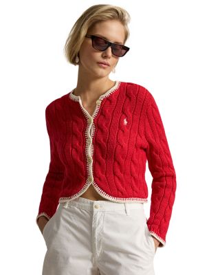 Cable Knit Cropped Cardigan