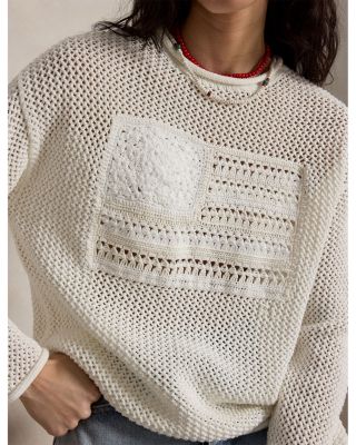 Tonal Flag Pointelle Sweater