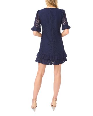 Lace V Neck Shift Dress