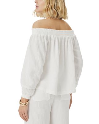 Ava Gauze Off-The-Shoulder Top