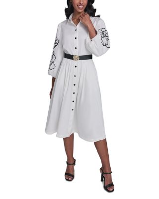 Floral Puff Sleeve Midi Dress