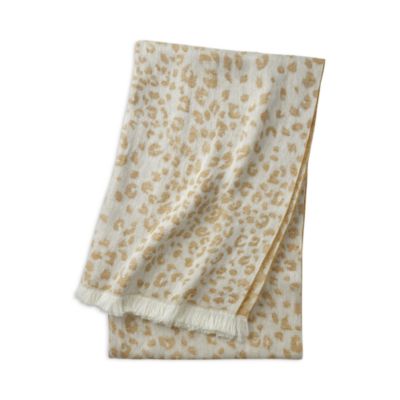 Fauve Leopard Linen Jacquard Throw
