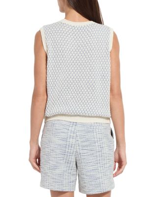 Claire Textured Mesh Sweater Shell