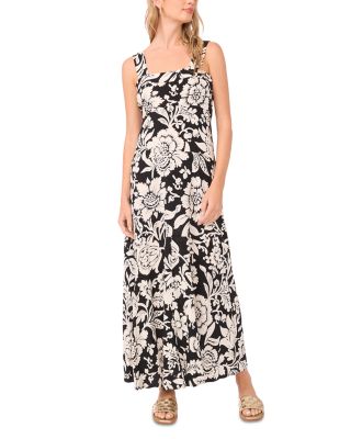 Floral Square Neck Maxi Dress