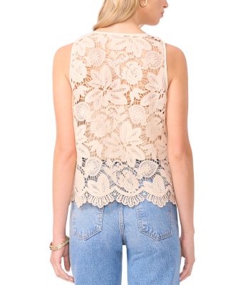 Lace Button Down Shell
