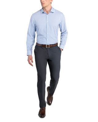 Slim Fit Plaid Performance Dress Shirt