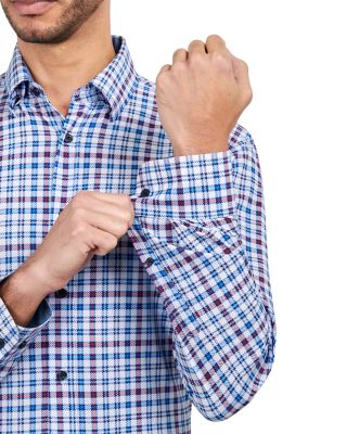 Regular Fit Large Check Performance Dress Shirt