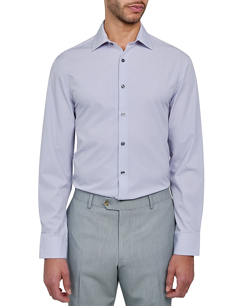 Wrk Slim Fit Broken Stripe Performance Dress Shirt