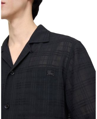  Relaxed Fit Check Cotton Voile Shirt