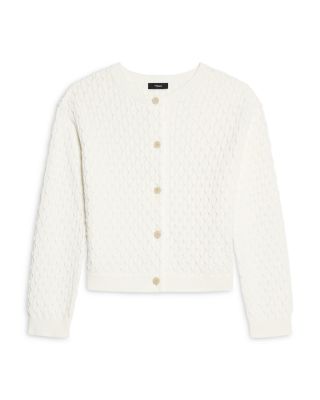 Textured Crewneck Cardigan