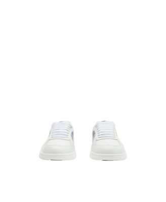  Men's Leather and Check Terrace Sneakers