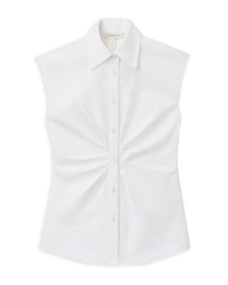 Sleeveless Button Front Shirt