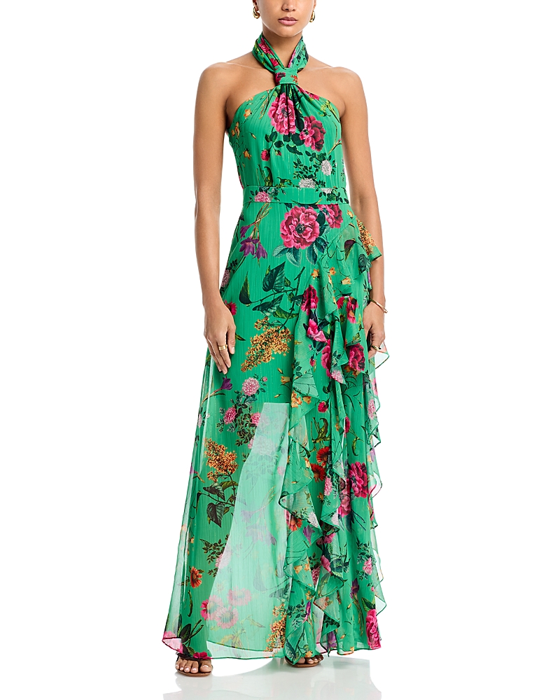 Aqua Halter Maxi Dress - Exclusive