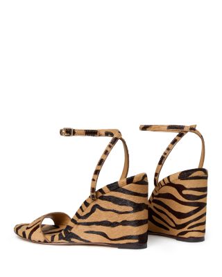 Women's Calf Hair Wedge Sandals