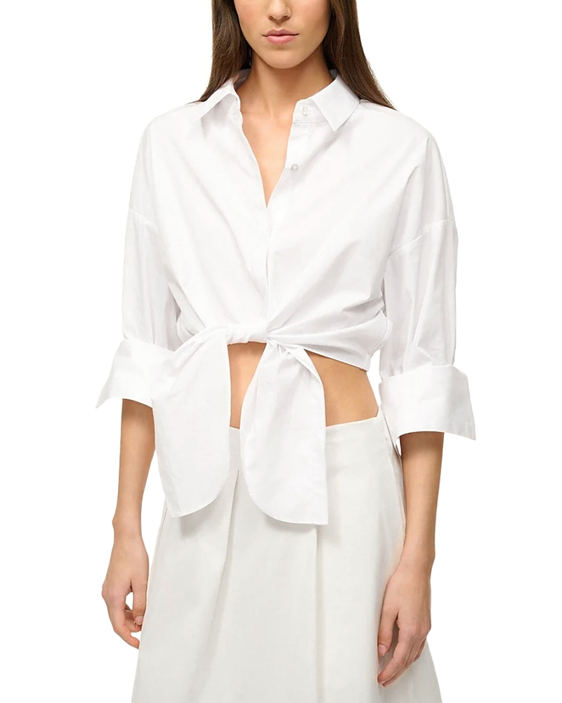 Staud Lisa Tie Front Top