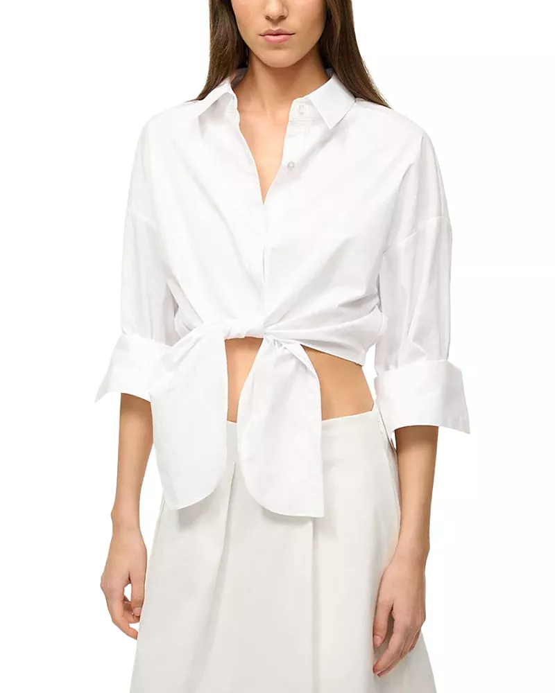 Staud Lisa Tie Front Top