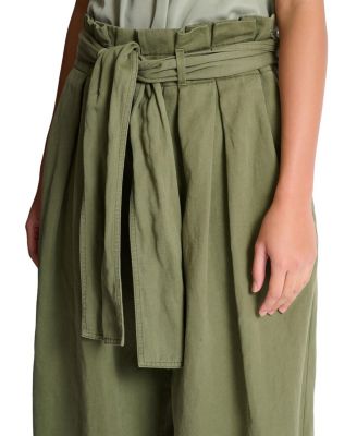  Twill High-Waisted Trousers