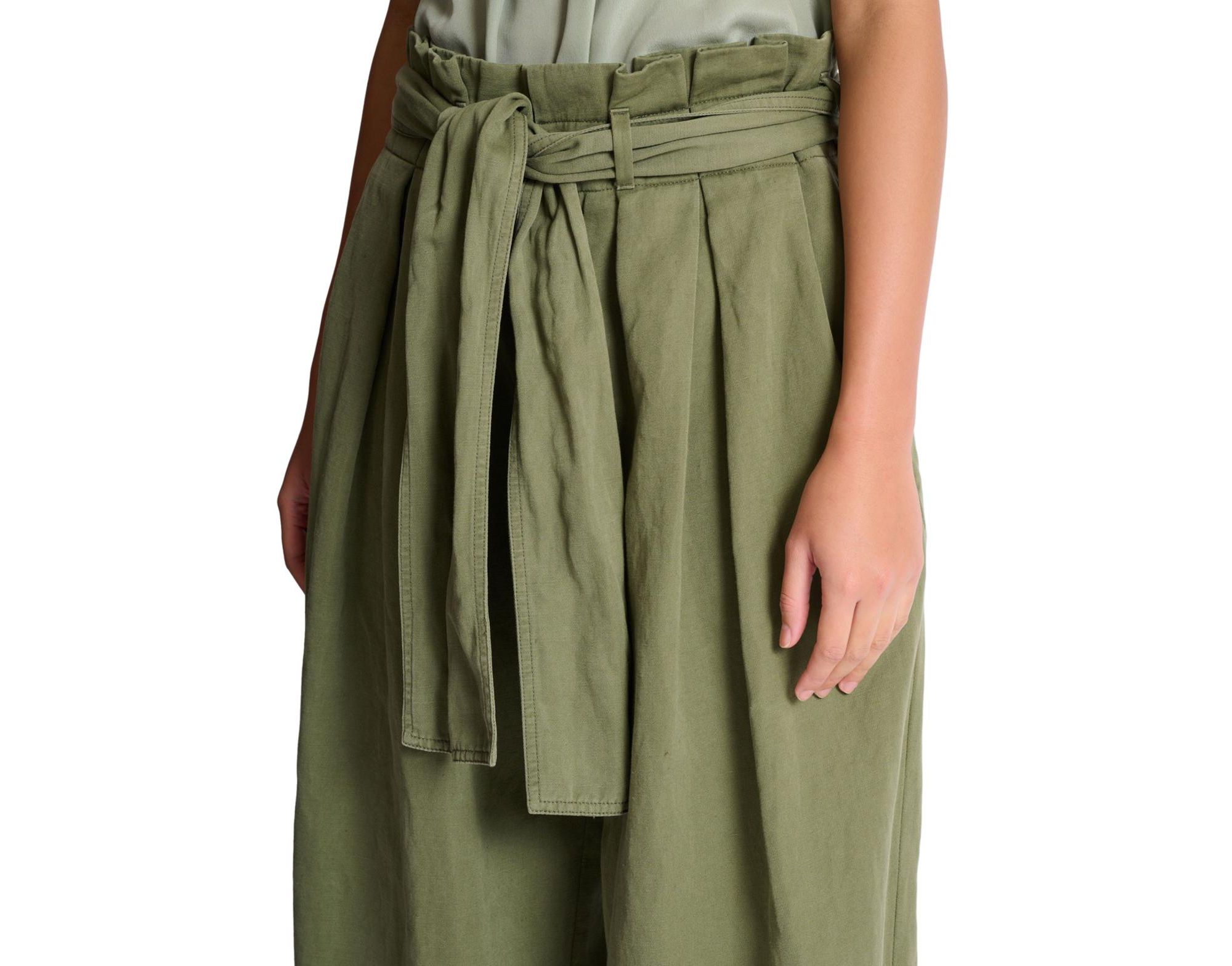 Twill High-Waisted Trousers — Image 5