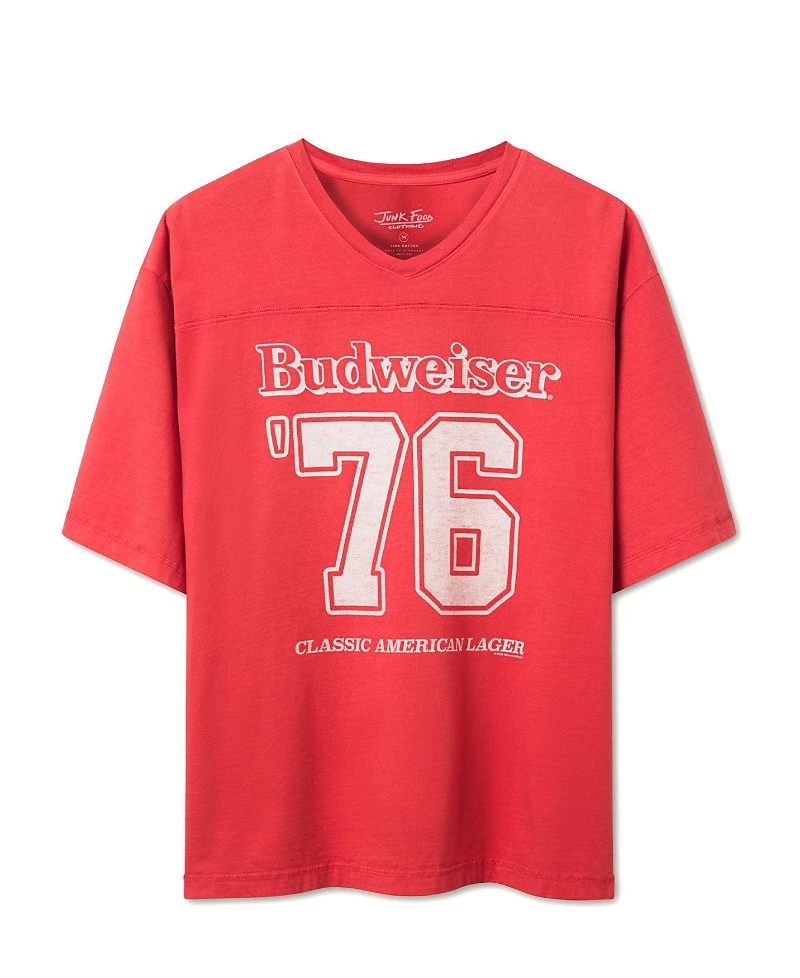 Junk Food Clothing Unisex Budweiser King of Beers '76 Hockey Tee