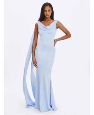  Eira Cowl Scarf-Detail Mermaid Maxi Dress