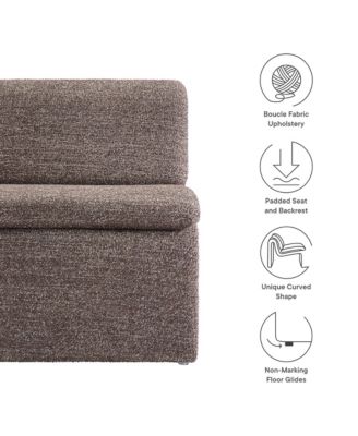 Dune Boucle Upholstered Armless Accent Chair