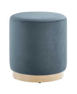 Tilden 16" Round Performance Velvet Upholstered Ottoman