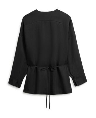  Draped Buckle-Detail Shirt