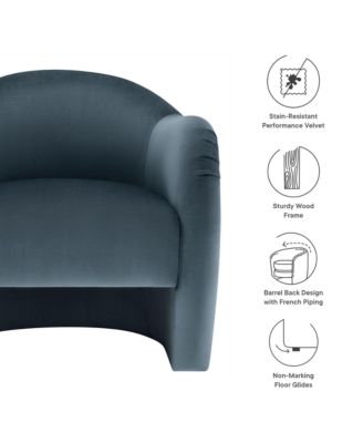 Compose Performance Velvet Accent Chair