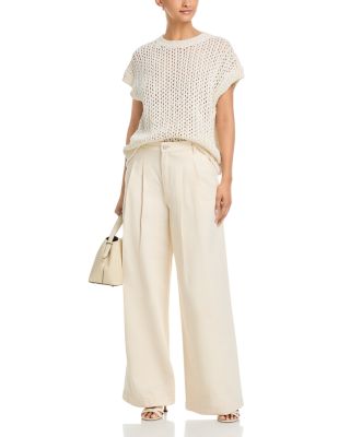 Openwork Short Sleeve Sweater