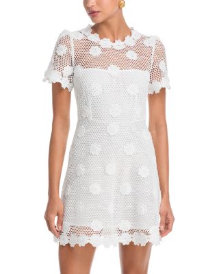 Embroidered Mesh Mini Dress - Exclusive