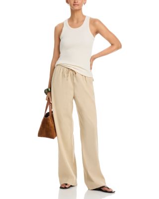 Mid Rise Wide Leg Pants